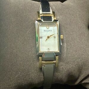 Bulova Women's Two-Tone Rectangular Watch